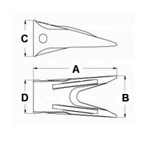 ząb_typu_twin_tiger_komatsu_tt1