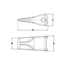 ząb_typu_symmetrical_komatsu__s4