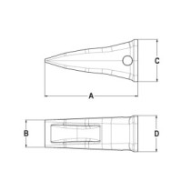 Zahnspitze für Bagger System J300