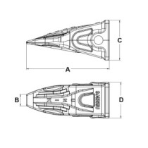 Zahn J600 UNIK verstärkt, Penetrationstyp für Bagger