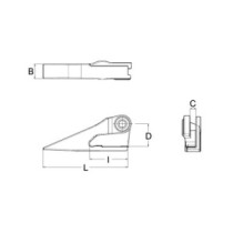 Zahn CATERPILLAR Monoblock-Ecke