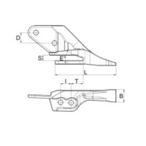 Monoblock-Zahn JCB