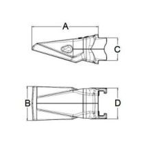 Löffelzahn für Radlader ESCO
