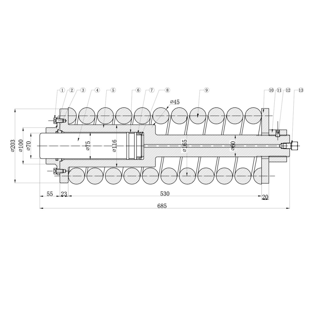 Spanner der Kette HITACHI ZX240N 3FAMS