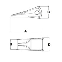 Zahn Typ PENETRATION KOMATSU P1