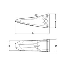 Zahn Typ Rock Penetration KOMATSU SKP3