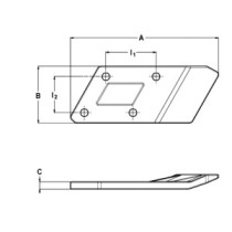 Linkes Seitenmesser für Löffel KOMATSU PC200 PC228US HB205