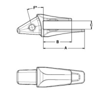 Anbauadapter zum Einschweißen KOMATSU PC78US PC78UU PC88MR