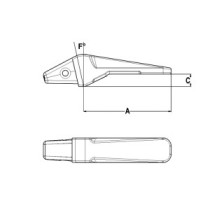 Adapter für Schaufellader zum Aufschweißen links KOMATSU WA250 WA250PT WA320