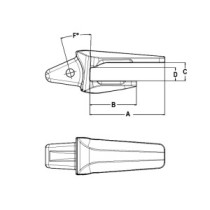 Adapter für Bagger zum Aufschweißen KOMATSU PC750SE PC800 PC800SE