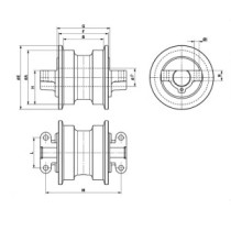 Untere Laufrolle PC290 PC340 PC300 PC360