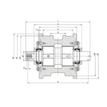 Untere Laufrolle CAT D6NXL zweiflanschig