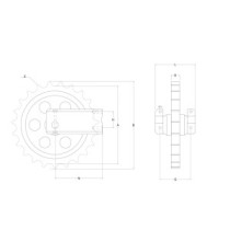 Zahnrad-Spannrad VOLVO EC235 EC240 EC250